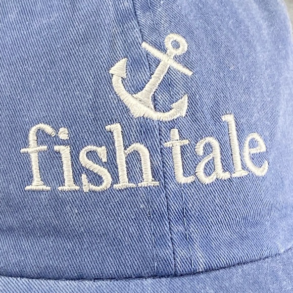 Lenny & Joes Fish Tale Feeding Frenzy Adjustable Leather Strap Back Hat Anchor - Picture 6 of 16